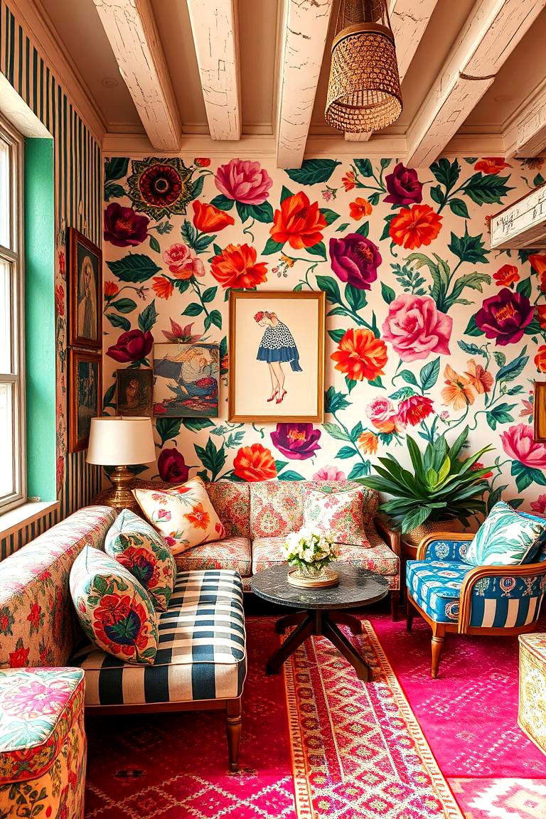 Energetic Mix of Patterns - 24 Colorful Boho Bedroom Ideas
