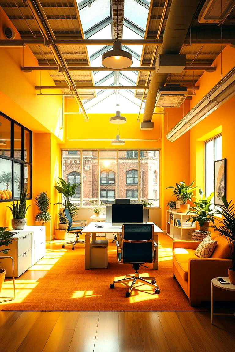 Energizing Sunflower Yellow - 24 Home Office Paint Colors