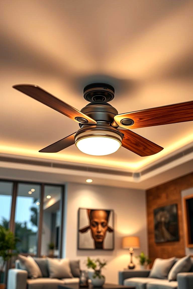 Energy Efficient Ceiling Fans with Lights - 24 Living Room Ceiling Lighting Ideas