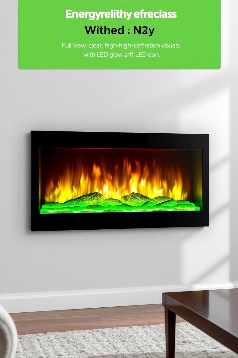 Energy Efficient Gas Fireplace with LED Lighting - 24 Green Fireplace Ideas