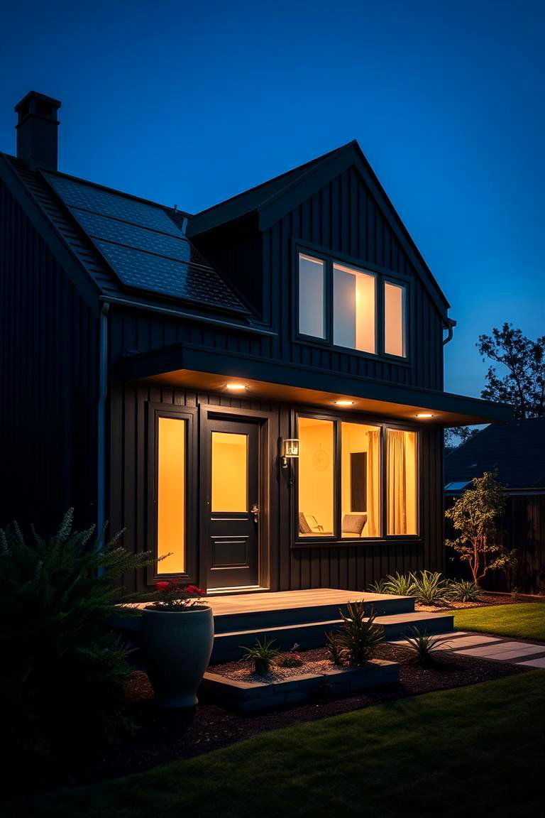 Energy Efficient Lighting Solutions - 24 Modern Black Houses