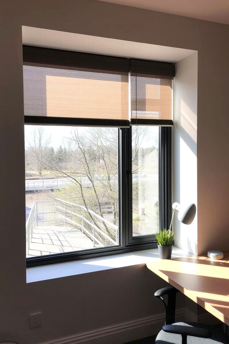 Energy Efficient Window Treatments - 24 Green Home Office Ideas