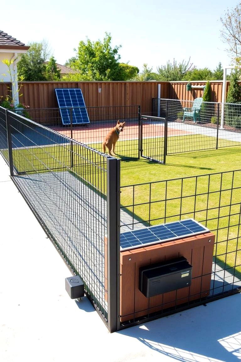 Energy Saving Solar Powered Dog Fence - 24 Dog Fence Ideas