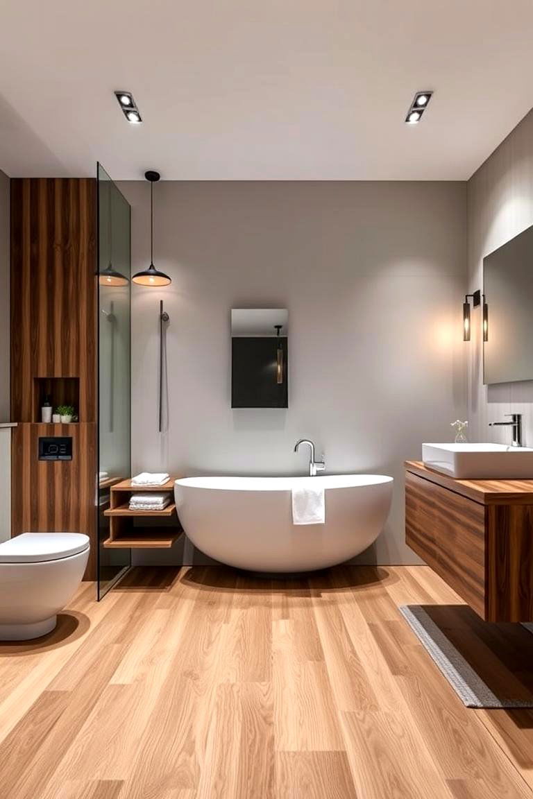 Engineered Wood Flooring - 24 Bathroom Flooring Ideas