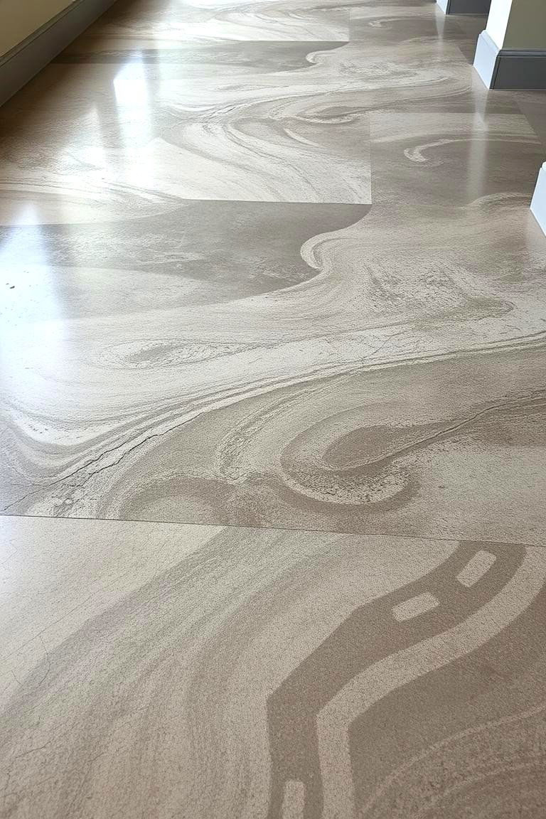Engraved Concrete Floor - 24 Types of Concrete Floor Finishes