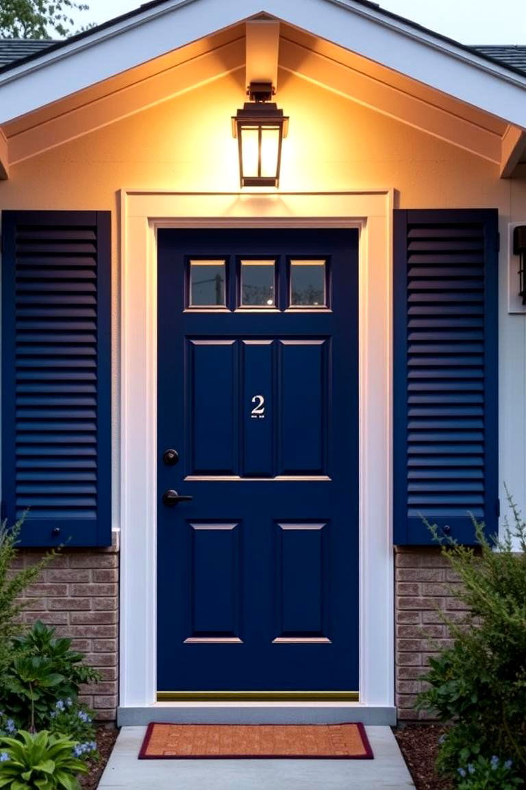Enhance Your Front Door with Bold Color - 24 Curb Appeal Inspiration for Ranch Homes