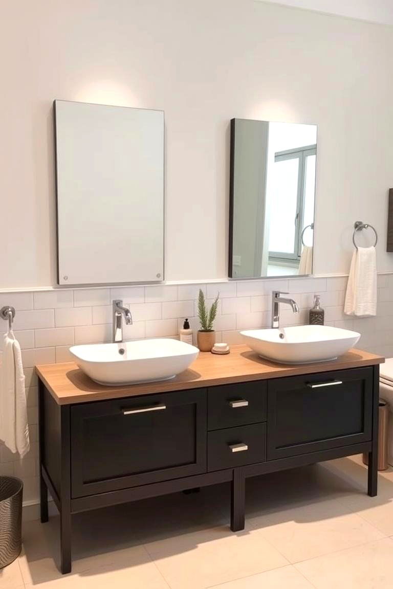 Enhance with Dual Sinks - 24 Bathroom Remodel Ideas