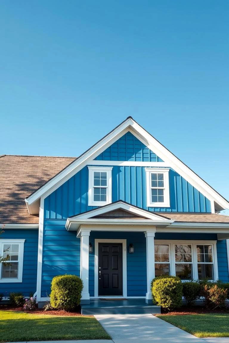 Enhanced Durability Assurance - 24 Blue House Siding With White Trim