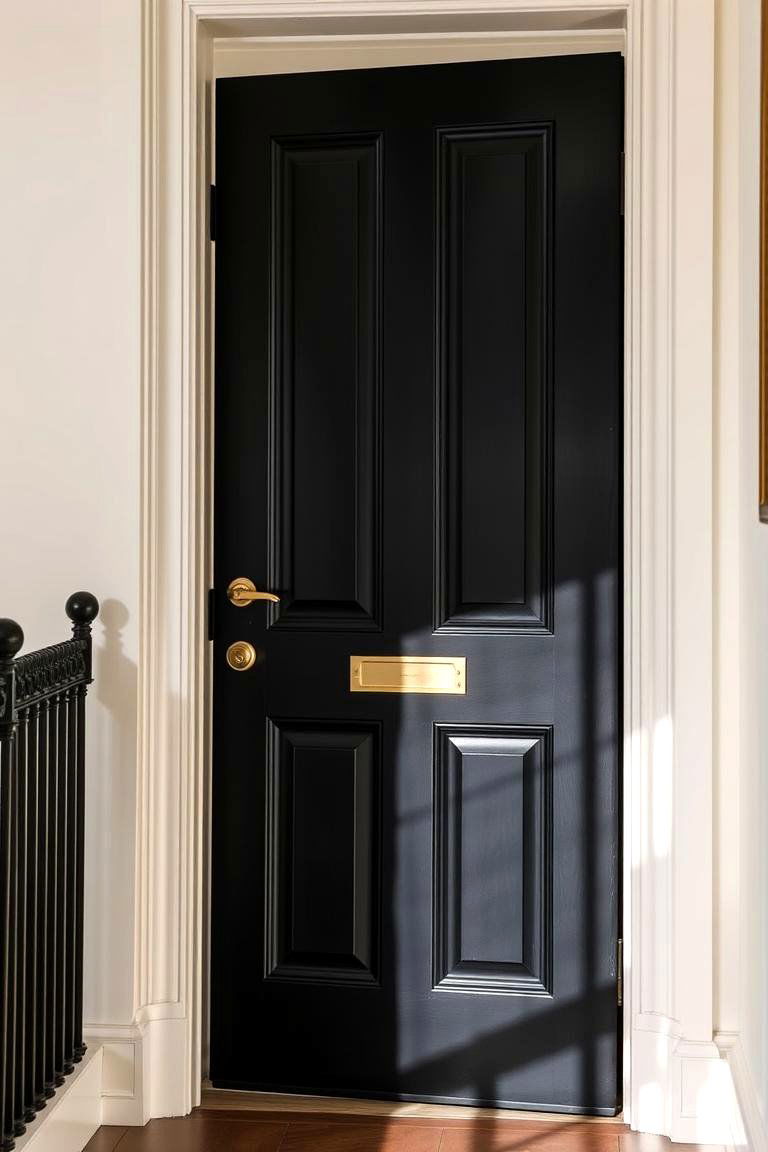 Enhanced Security Through Smart Door Technology - 24 White House Ideas With Black Doors