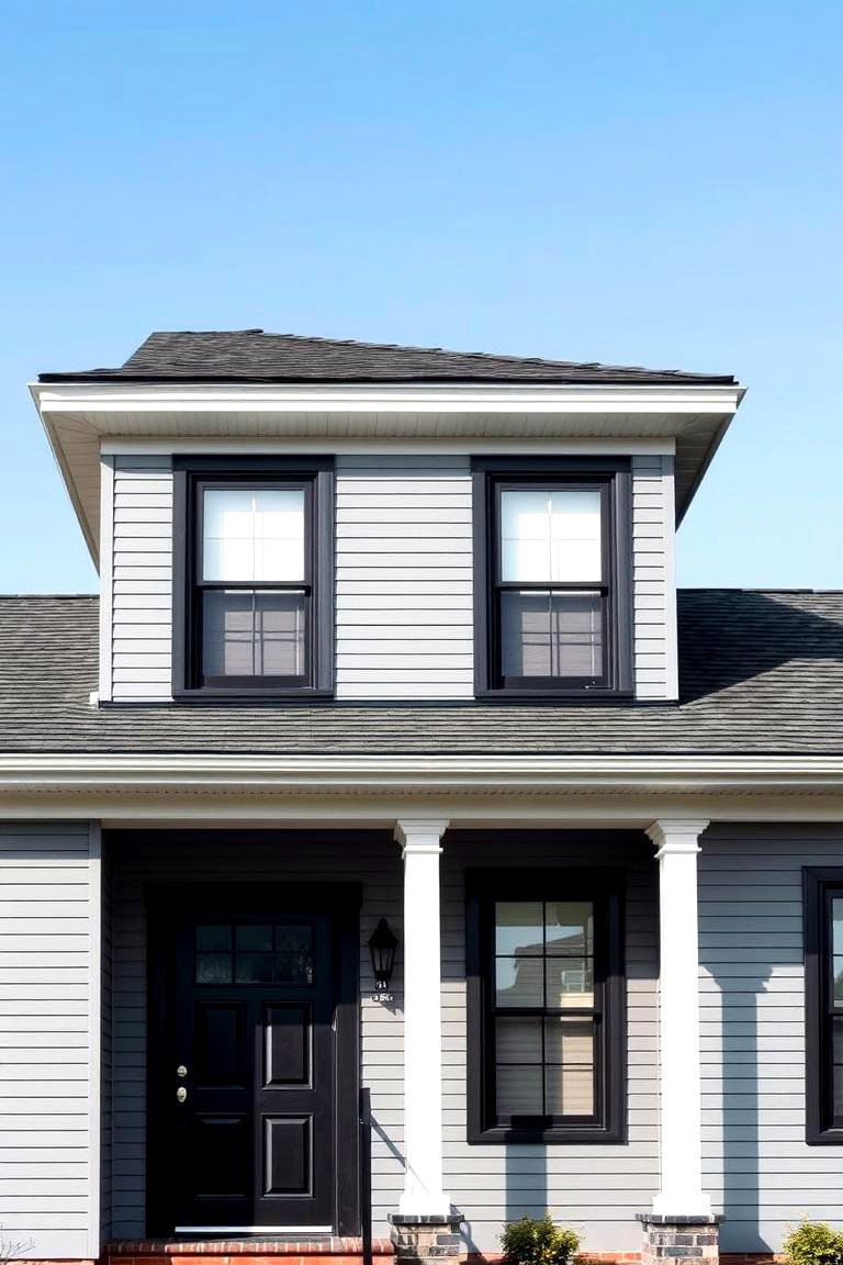 Enhancing Curb Appeal - 24 Grey House With Black Trim