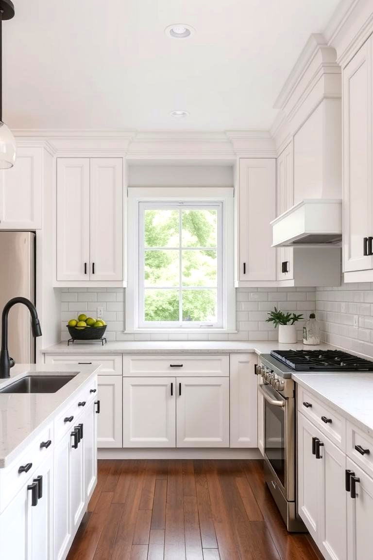Enhancing Home Resale Value - 24 White Kitchen Cabinets With Black Hardware