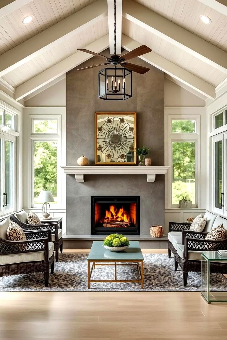 Enhancing Home Value with a Sunroom - 24 Sunroom With Fireplace