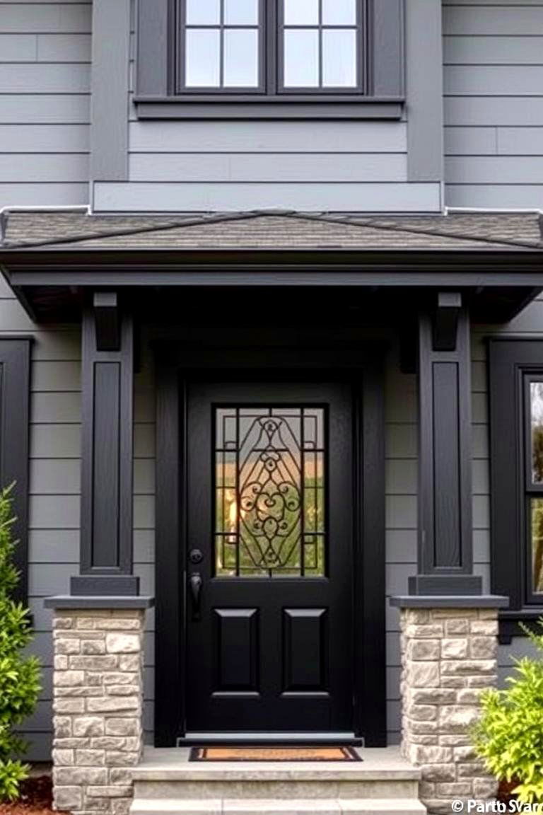 Enhancing Window Appearance - 24 Grey House With Black Trim
