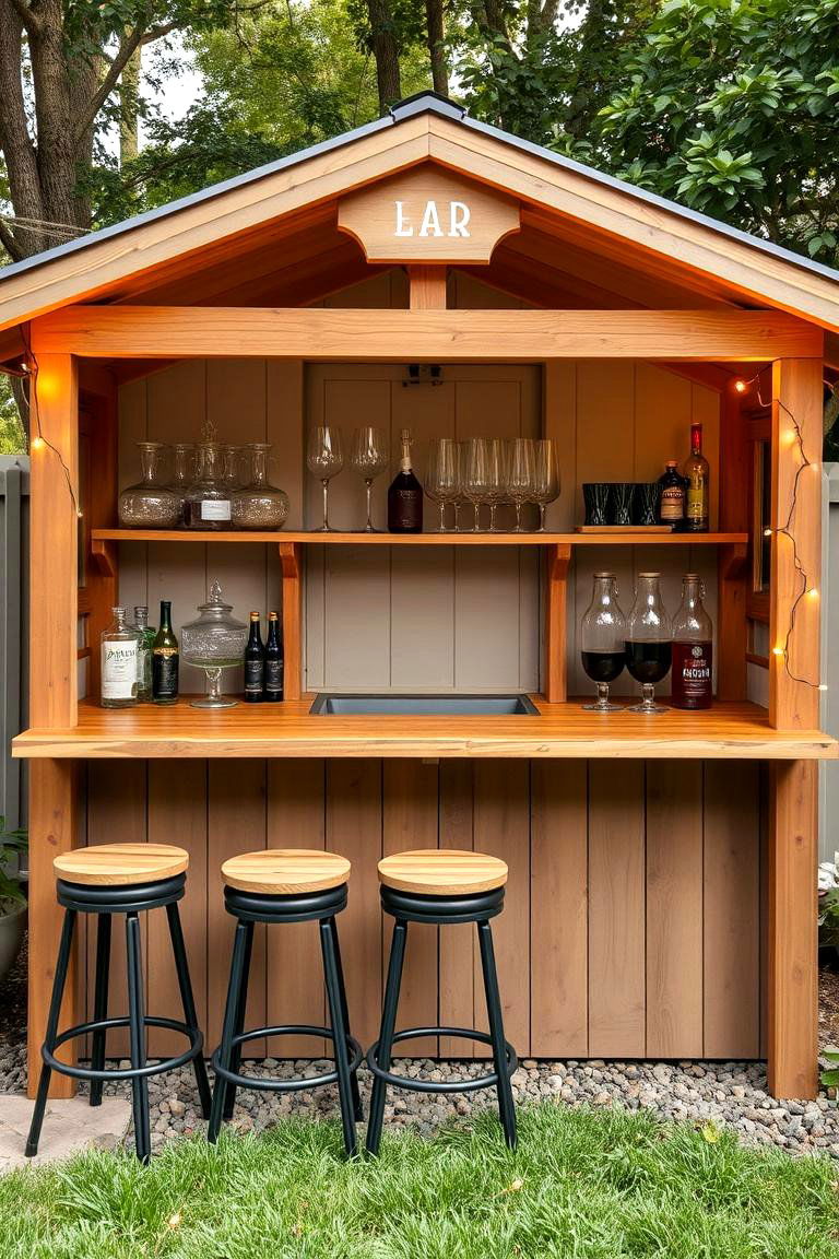 Enjoy Refreshments in a Backyard Bar Non Alcoholic - 24 Garden Shed Ideas