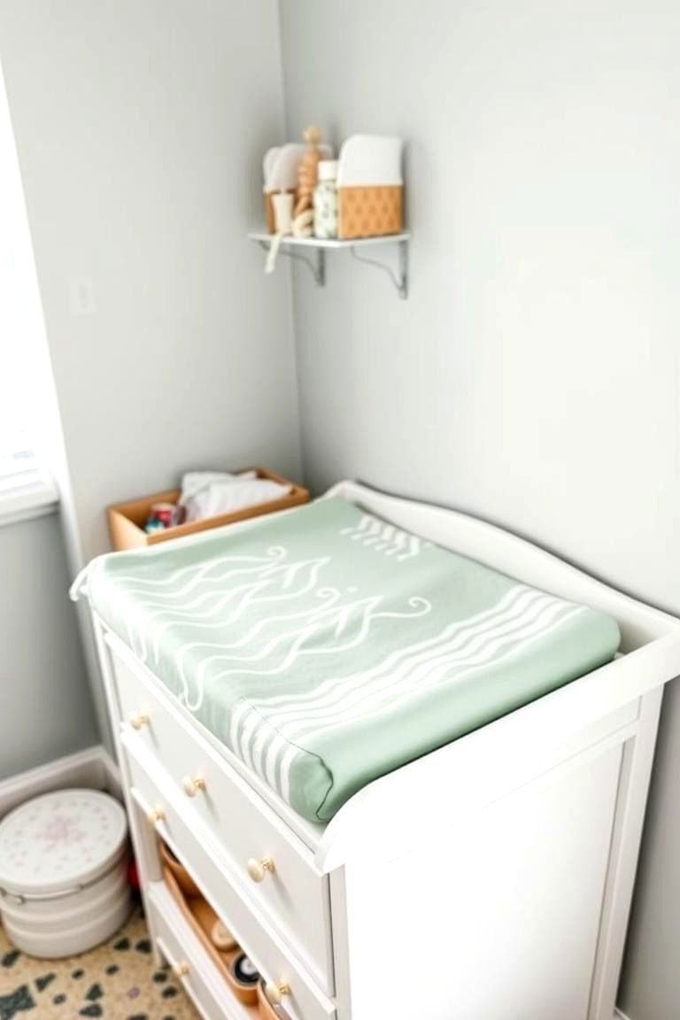 Ensure Comfort with a Sage Green Changing Pad Cover - 24 Sage Green Nursery Ideas