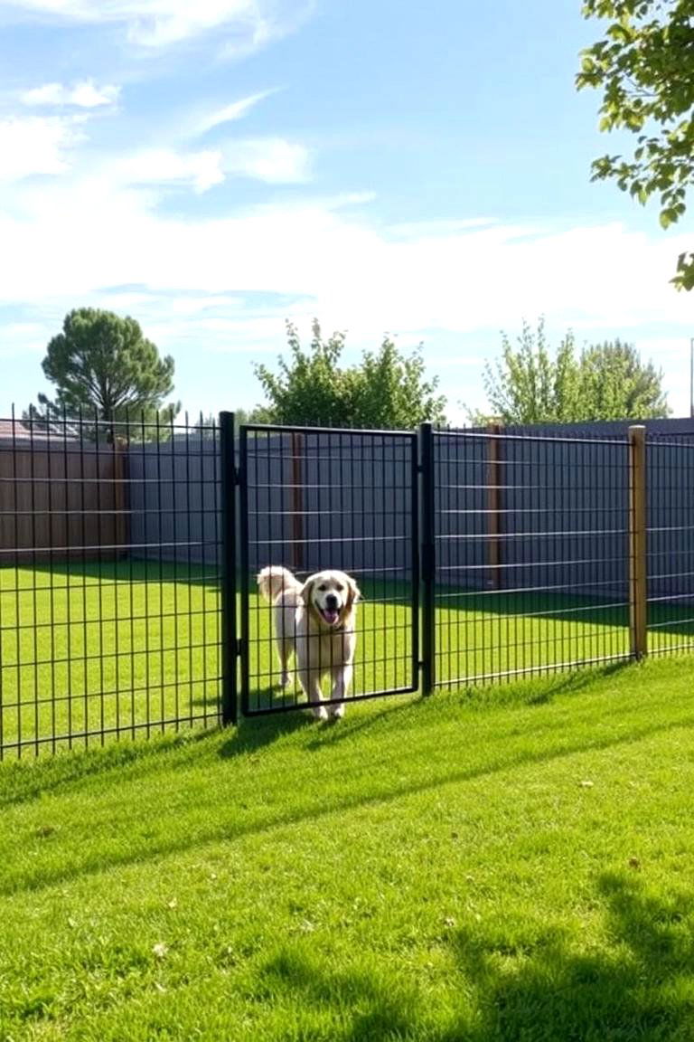 Ensuring Pet Containment and Safety - 24 Metal and Wood Fence