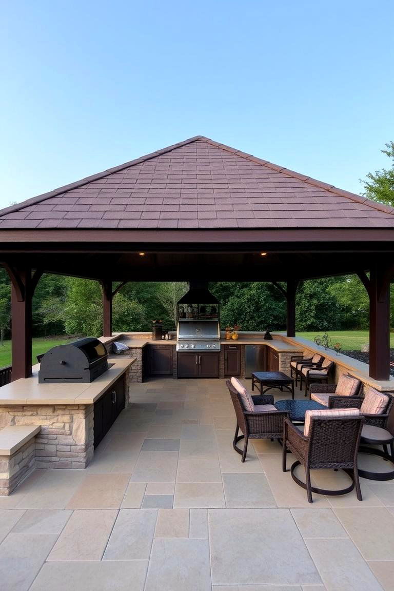 Entertainers Dream Gazebo Kitchen - 24 Outdoor Kitchen with a Gazebo Ideas