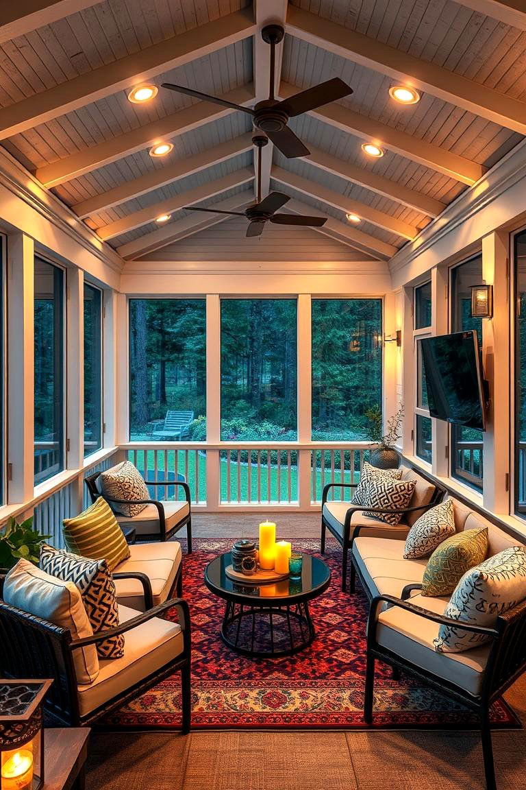 Entertainers Screened Sanctuary - 24 Screened-in Porch Ideas