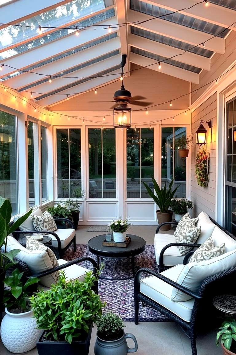 Entertaining Patio Vibe - 24 Enclosed Porch Ideas