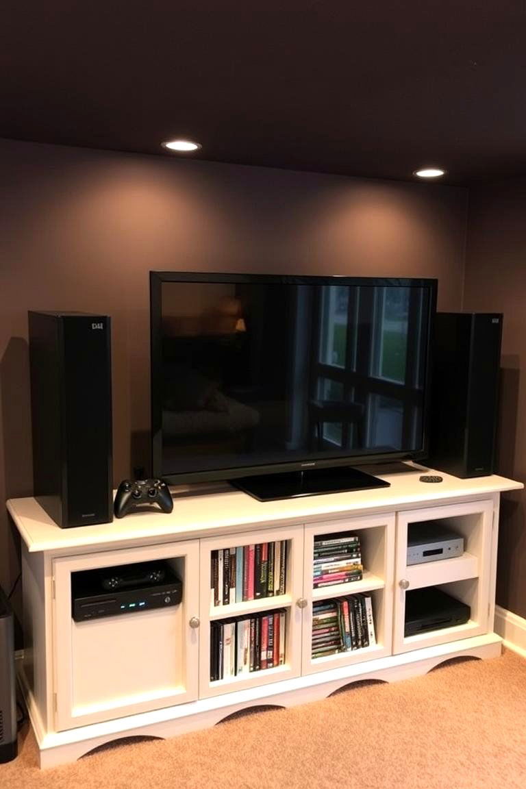 Entertainment Console for Media Setup - 24 Basement Furniture Ideas