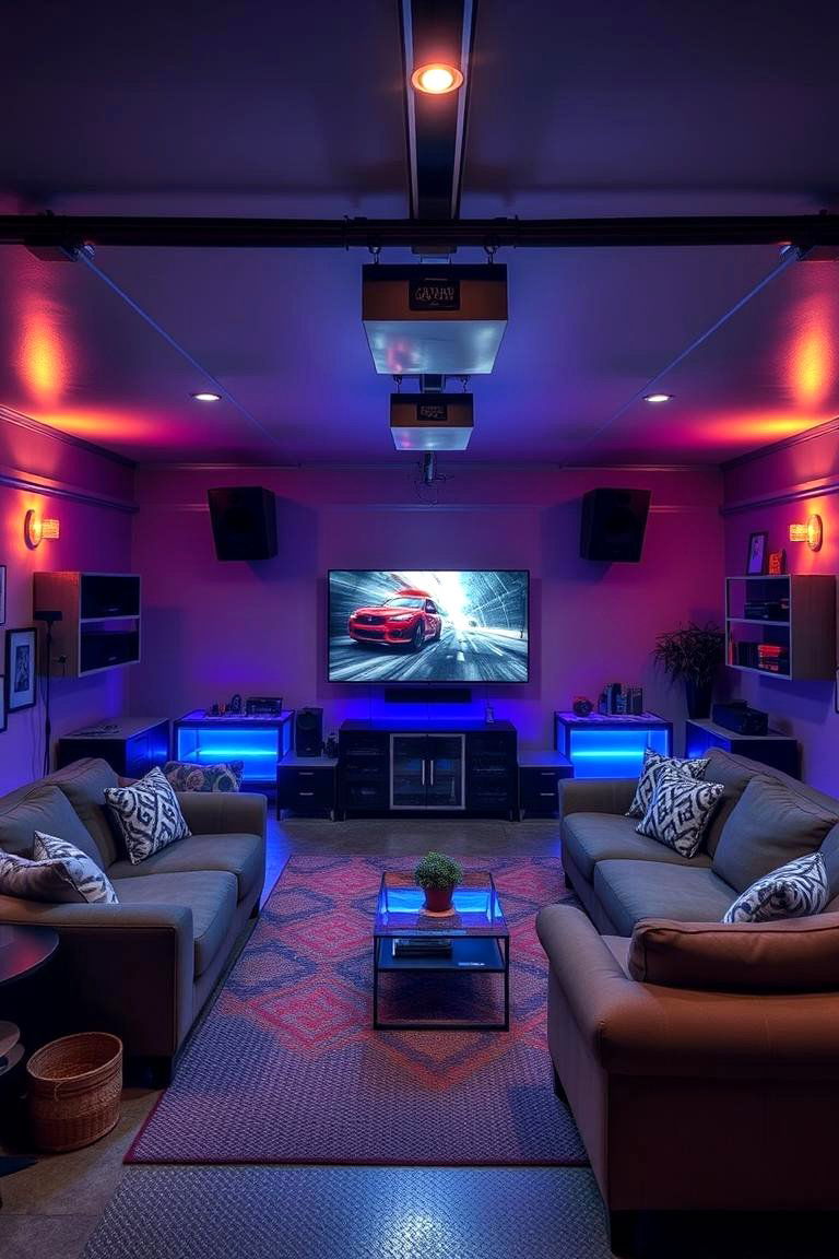 Entertainment Hub - 24 Garage Conversion Ideas