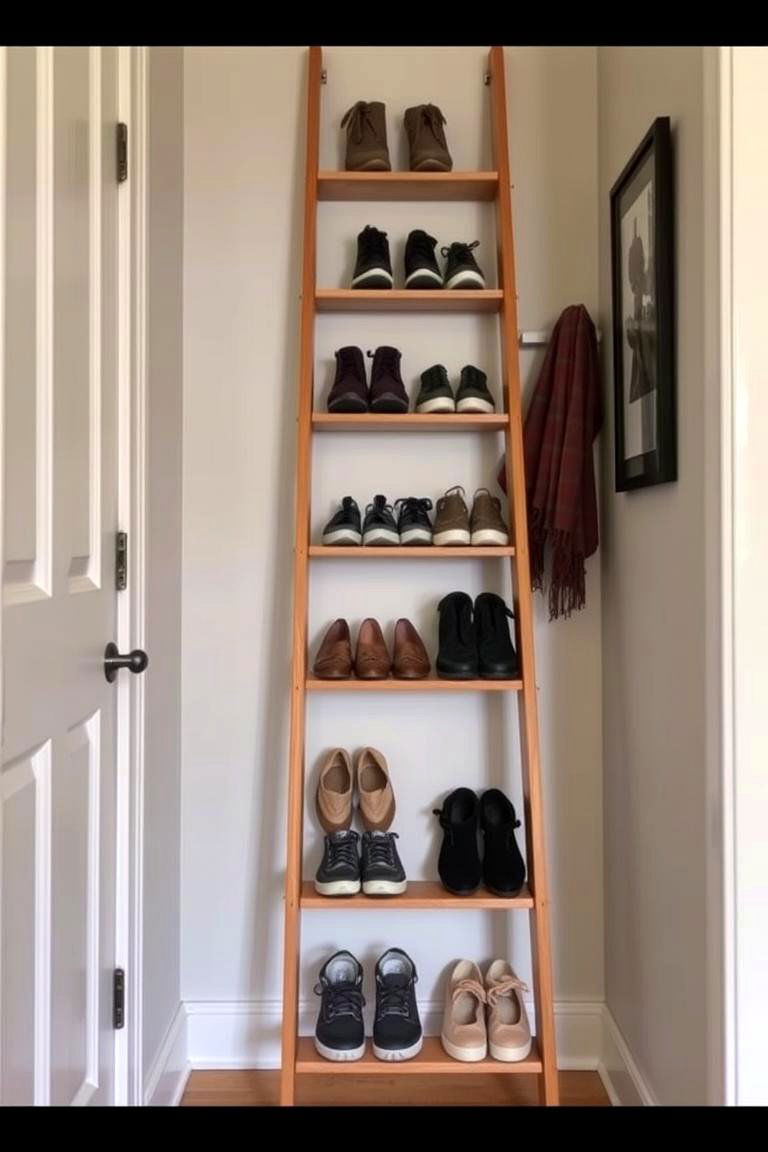 Entryway Shoe Ladder - 24 Ladder Storage Ideas
