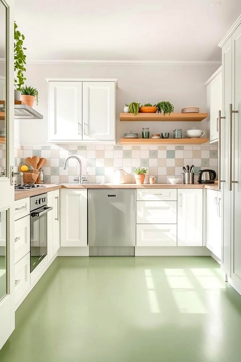 Environmentally Friendly Linoleum - 24 Kitchen Flooring Ideas