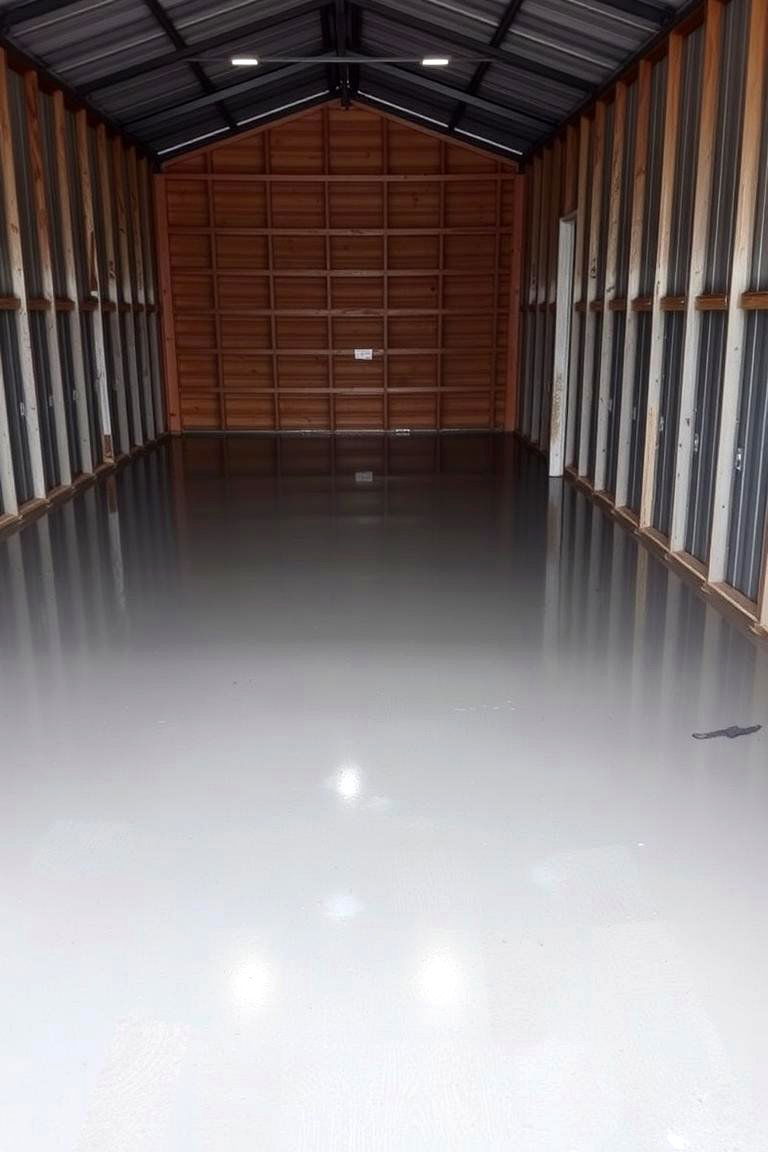 Epoxy Coated Concrete - 24 Shed Floor Ideas