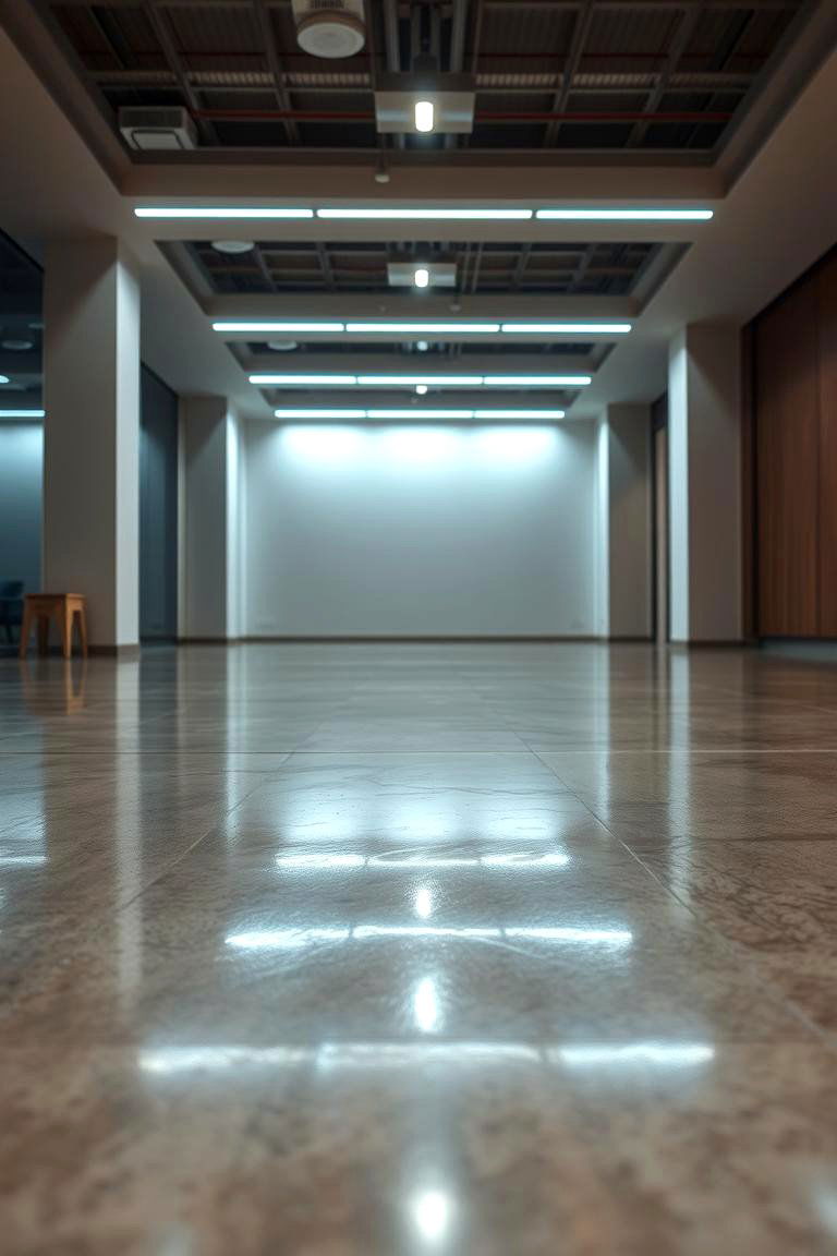 Epoxy Coated Concrete Floors - 24 Concrete Floor Design Ideas