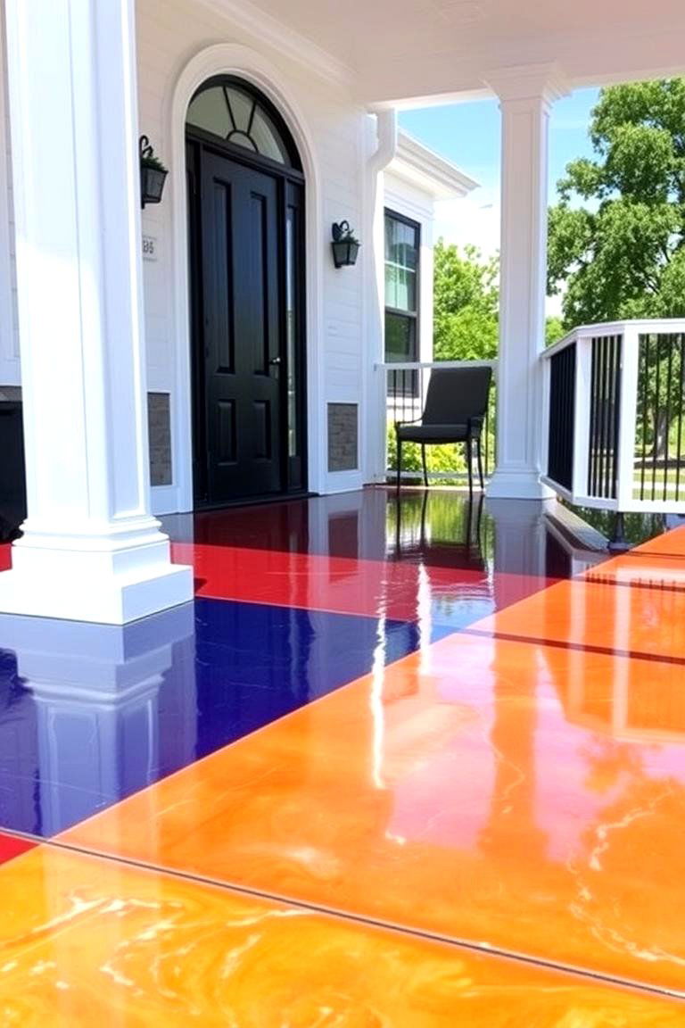 Epoxy Coated Concrete - 24 Porch Flooring Options