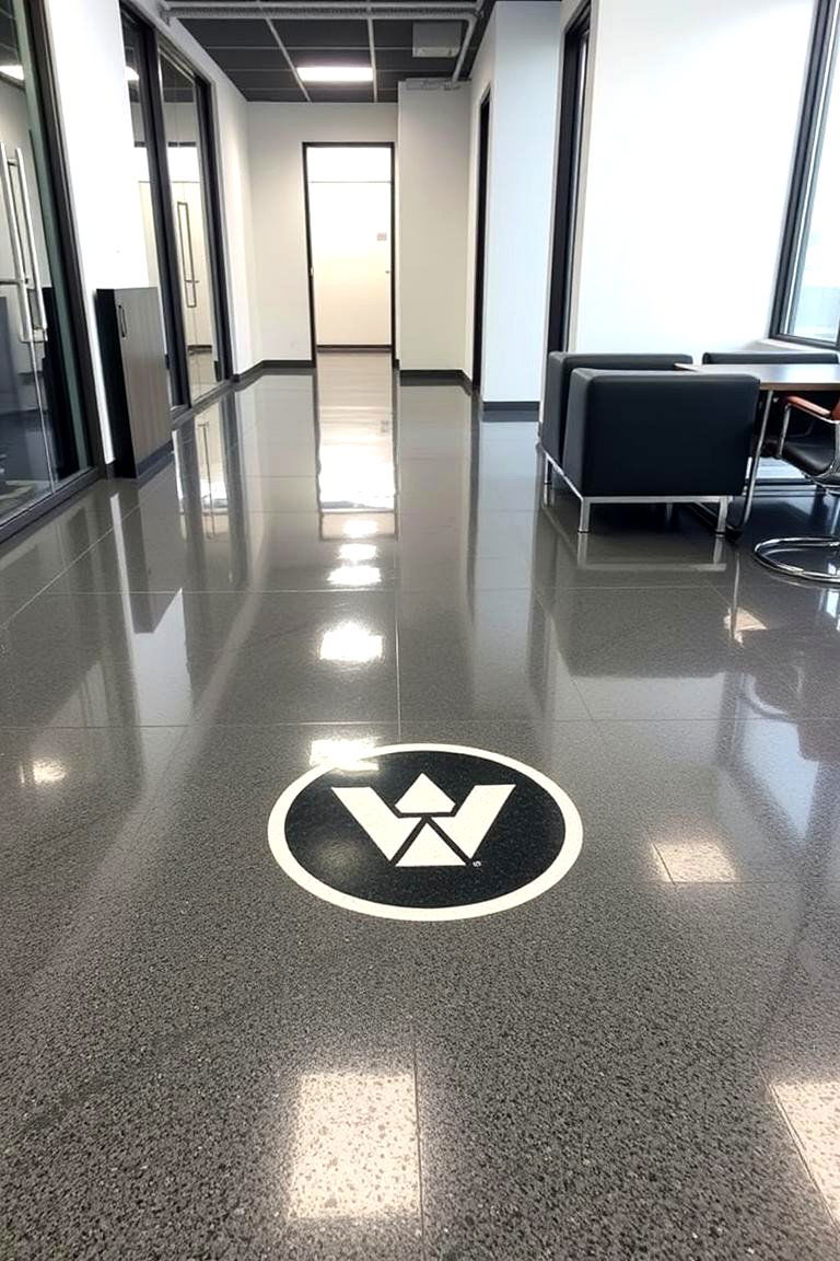 Epoxy Floors with Custom Logos - 24 Epoxy Floor Designs