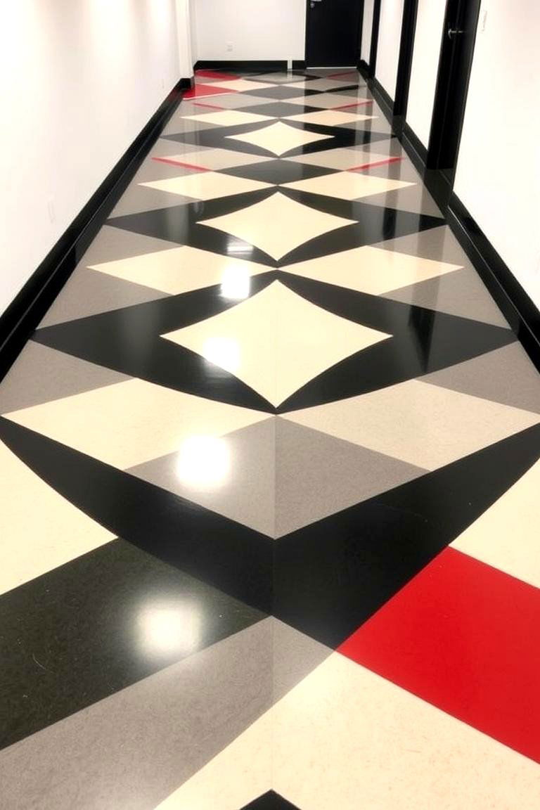 Epoxy Floors with Geometric Patterns - 24 Epoxy Floor Designs