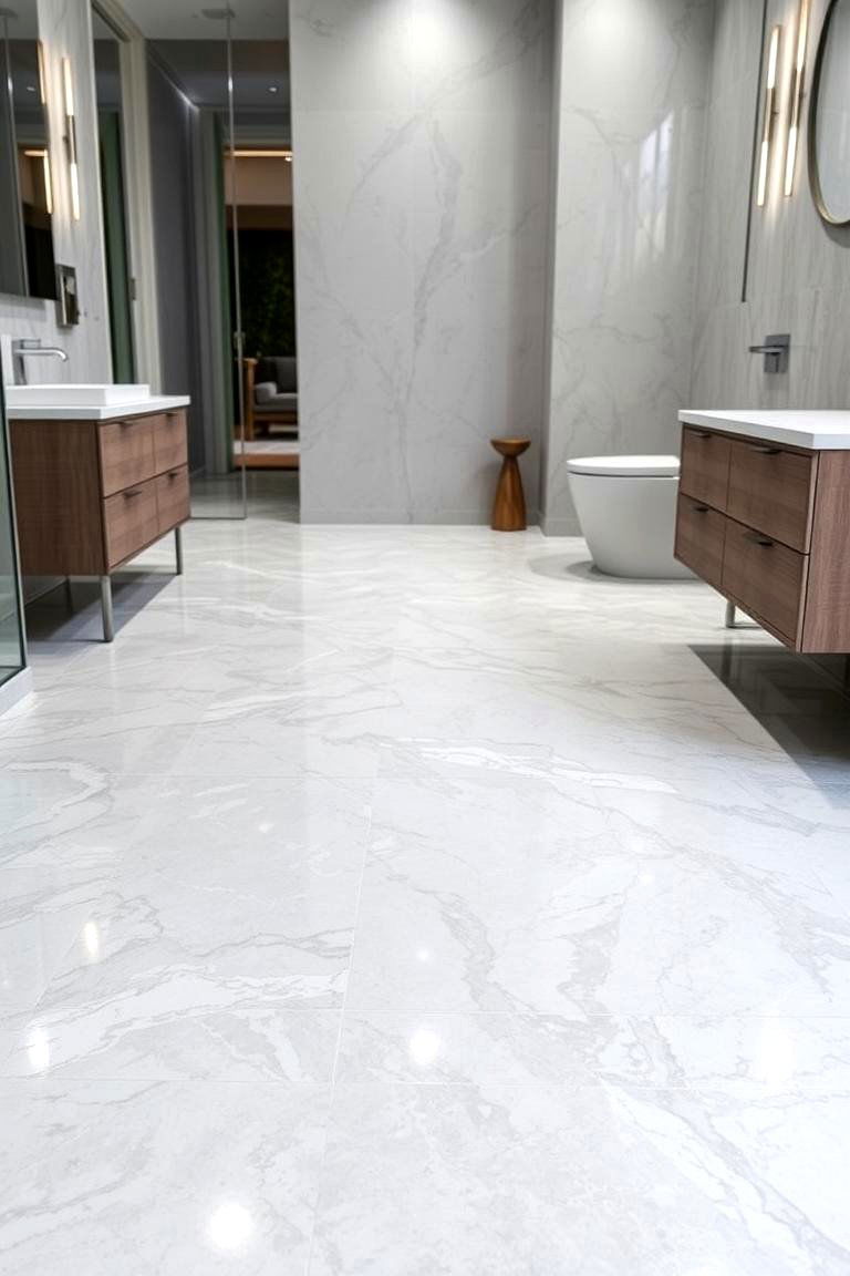 Epoxy Floors with Marble Effect - 24 Epoxy Floor Designs