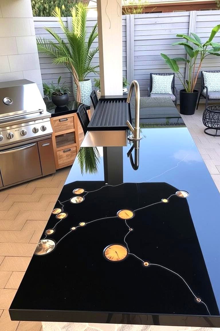 Epoxy Resin Countertops - 24 Outdoor Kitchen Countertop Ideas