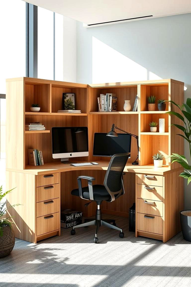 Ergonomic Built in Desk - 24 Built-in Desk Ideas