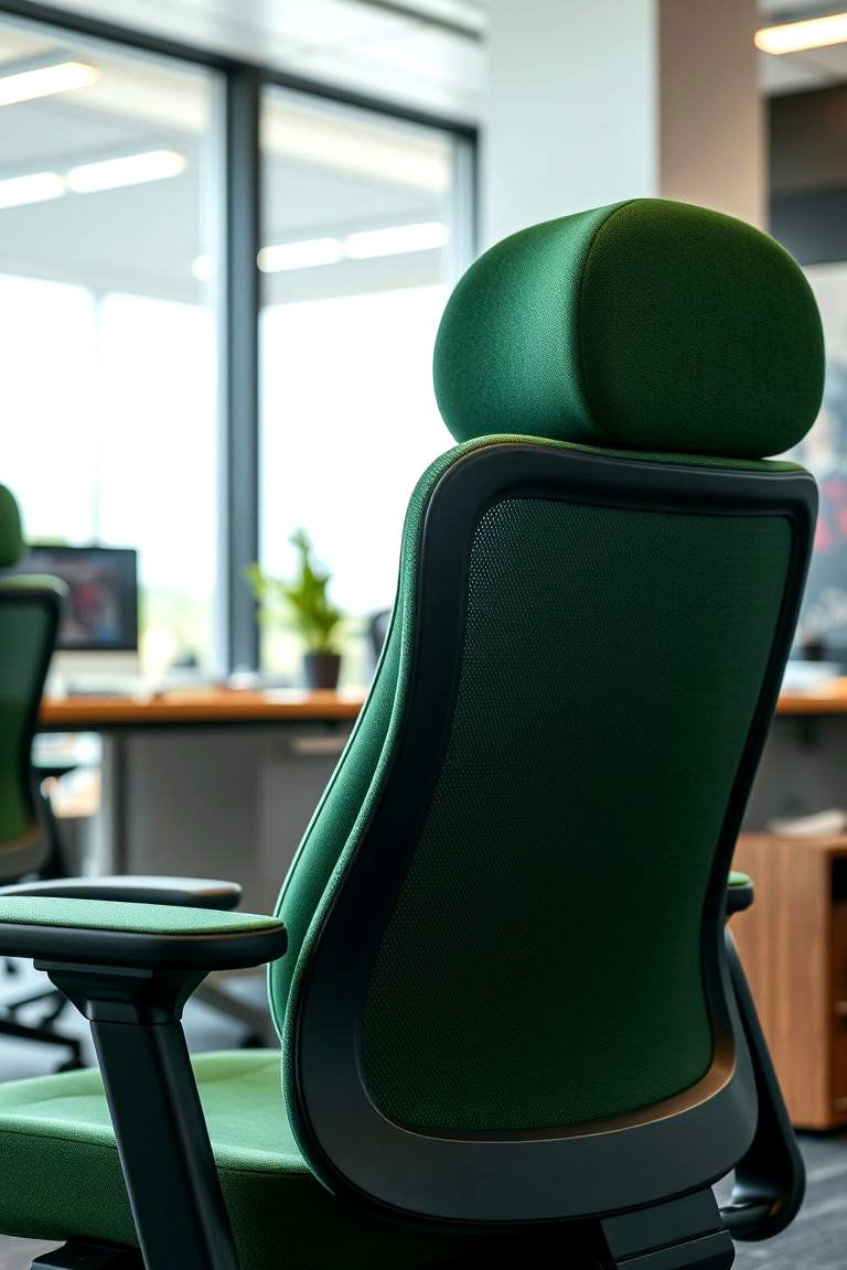 Ergonomic Dark Green Chair Comfort - 24 Dark Green Office Ideas and Inspiration