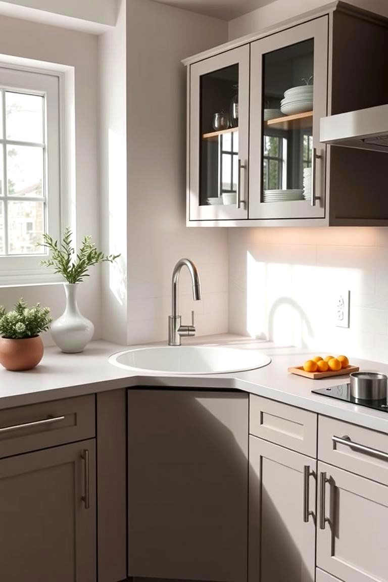 Ergonomic Design for Comfort and Efficiency - 24 Corner Kitchen Sink Ideas