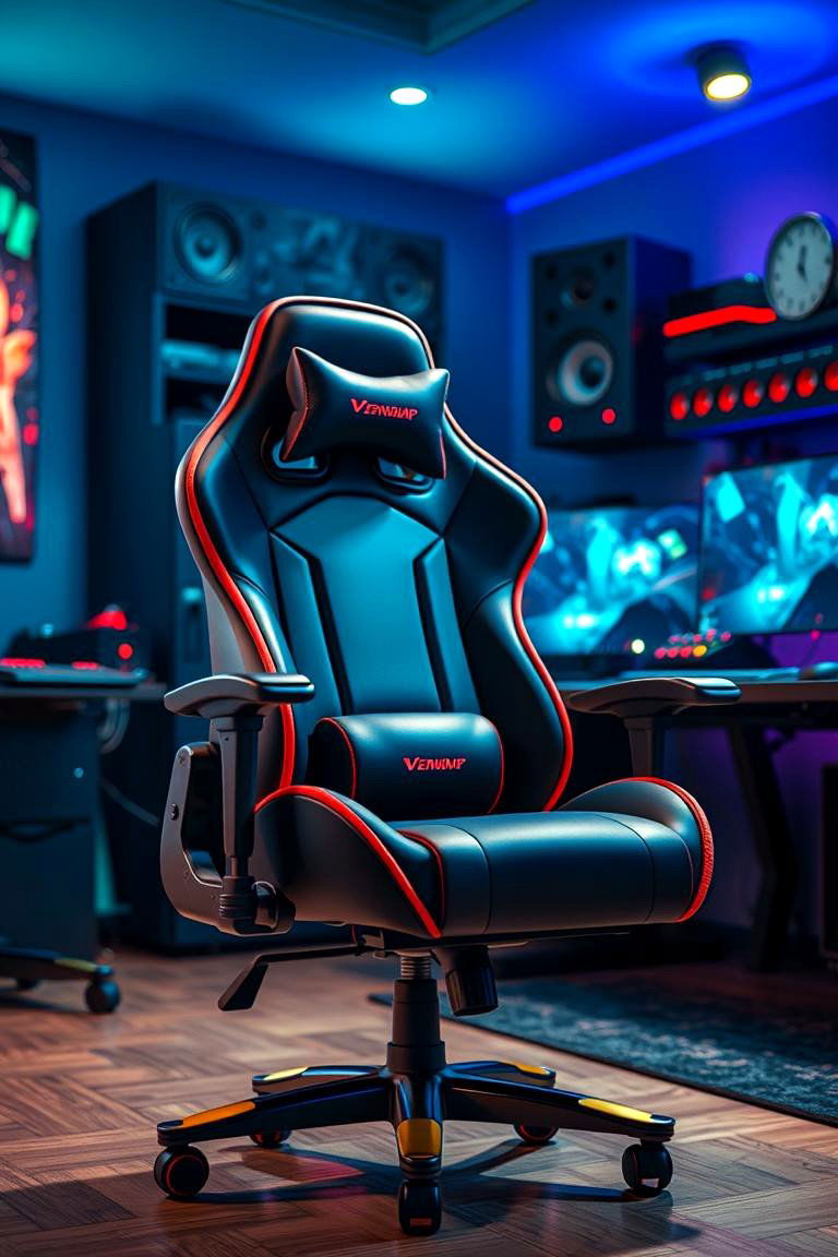 Ergonomic Gaming Chair Excellence - 24 Man Cave Seating Ideas