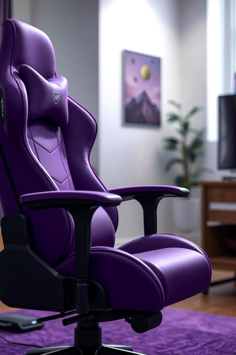Ergonomic Purple Gaming Chair - 24 Purple Gaming Setup Ideas