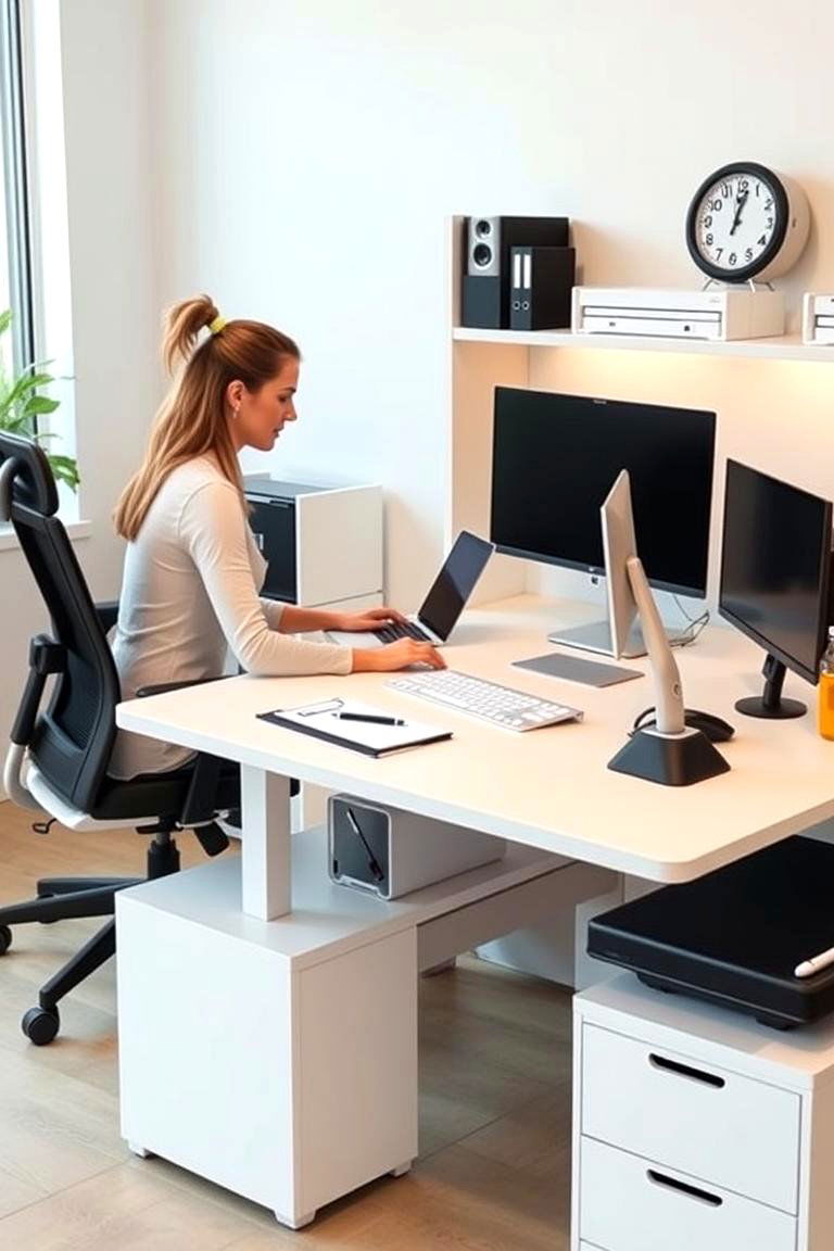 Ergonomic Setup - 24 Desk Decor Ideas