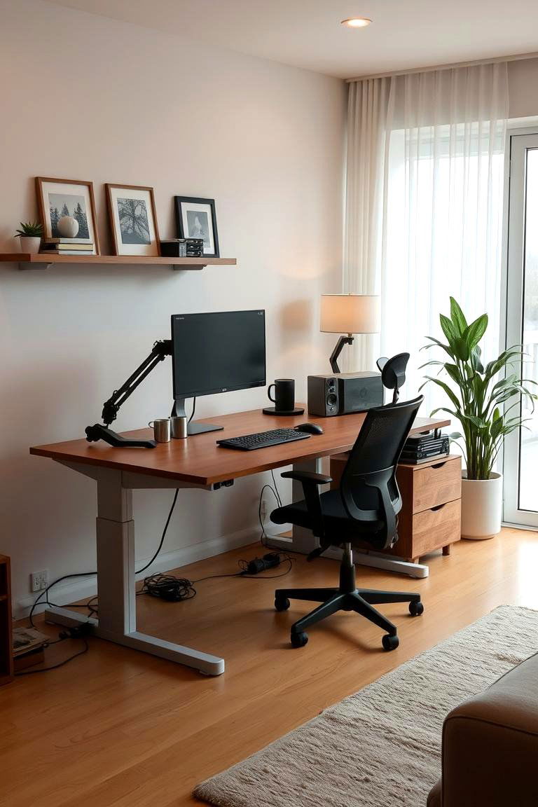 Ergonomic Workstation for Comfort - 24 Desk in Living Room Ideas