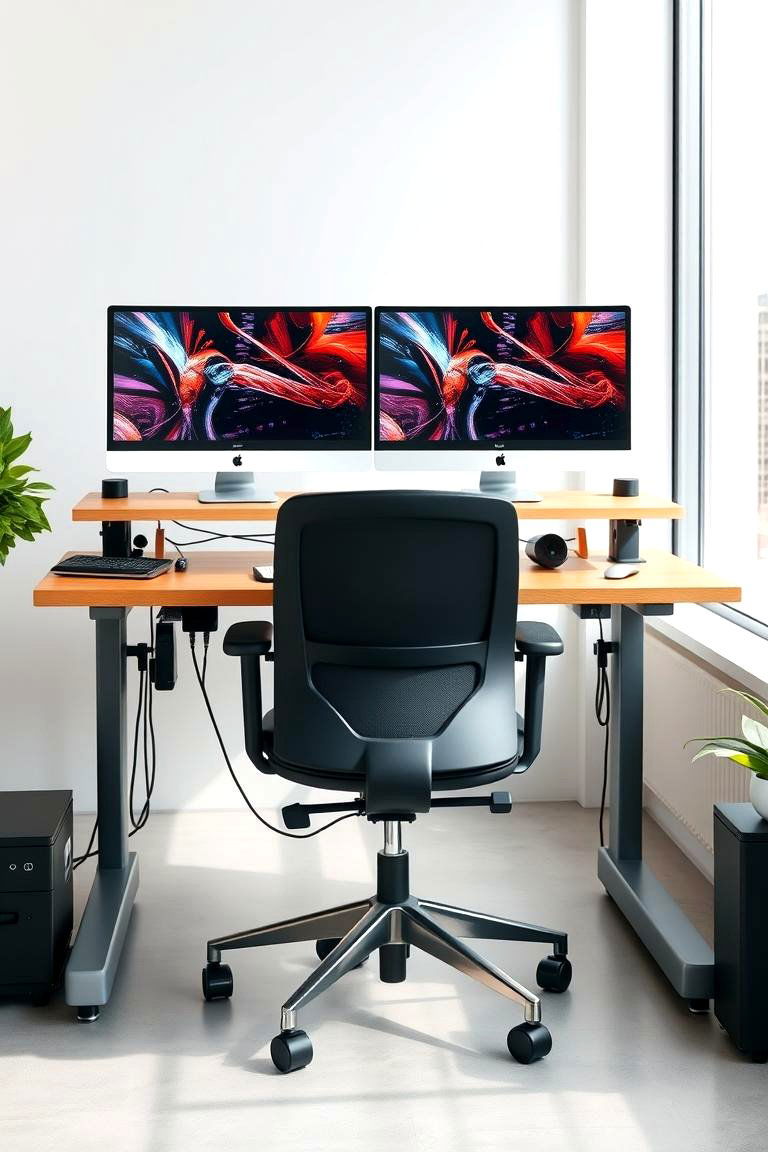 Ergonomic Workstation - 24 Home Office Ideas for Him