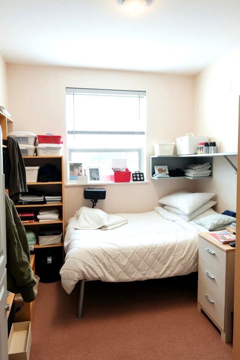 Establish a Routine for Decluttering - 24 Minimalist Dorm Room Ideas