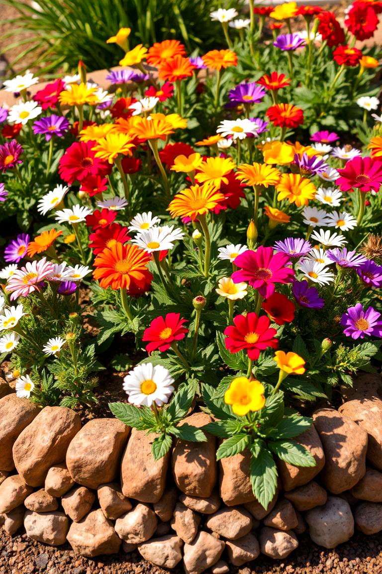 Establishing Rock Borders for Flowerbeds - 24 Rock Landscaping Ideas
