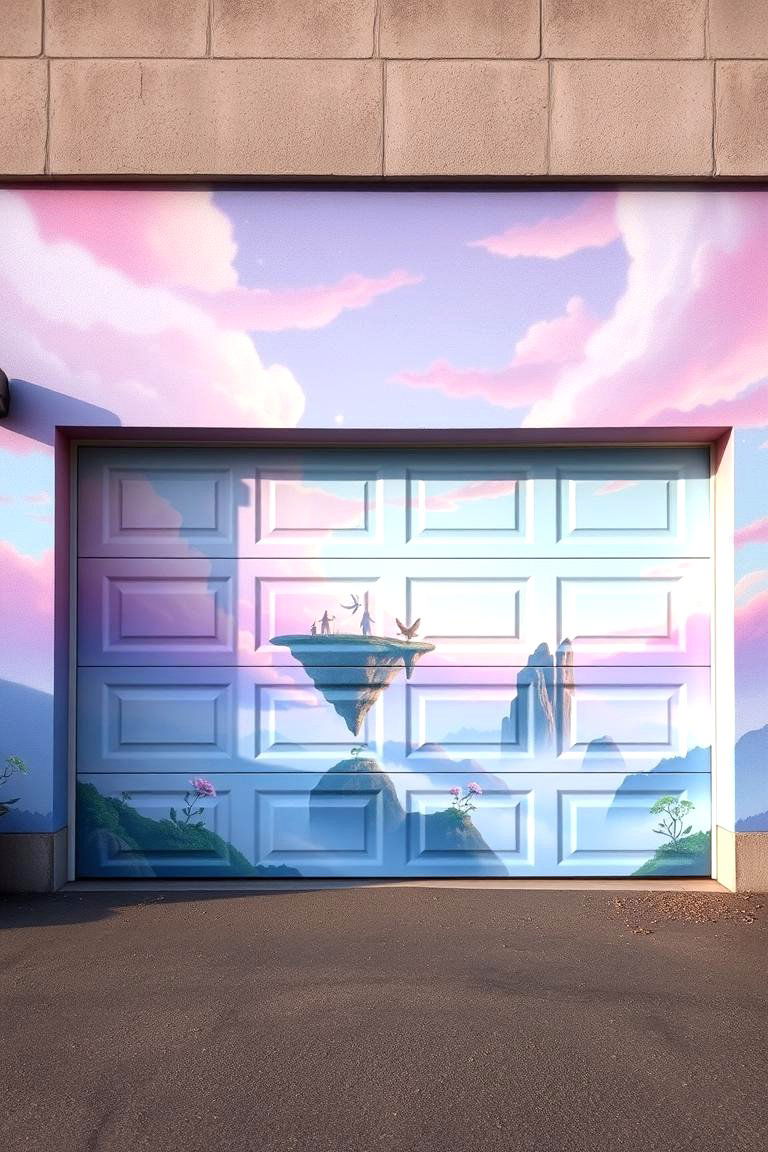 Ethereal Fantasy Landscape Mural - 24 Garage Door Murals