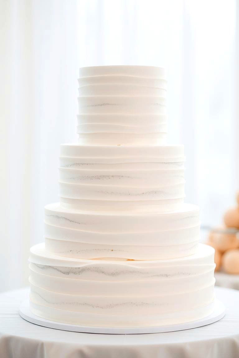 Ethereal White Wedding Cake - 24 Wedding Cake Ideas