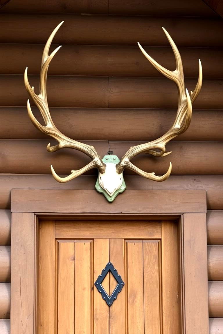 Ethically Sourced Antler Decor - 24 Rustic Front Porch Ideas