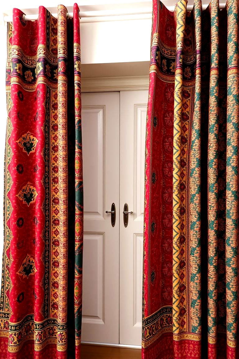 Ethnic Patterned Curtains - 24 Girls Boho Bedroom Ideas
