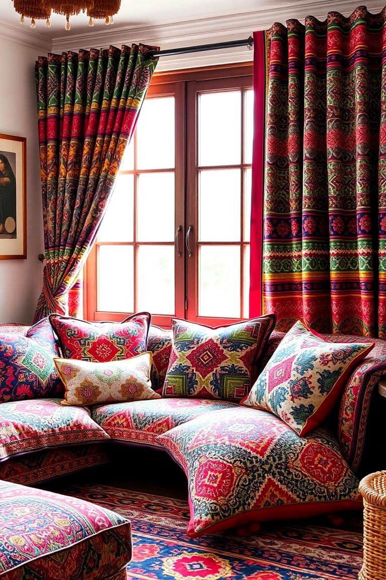Ethnic Patterned Textiles - 24 Hippie Bedroom Ideas