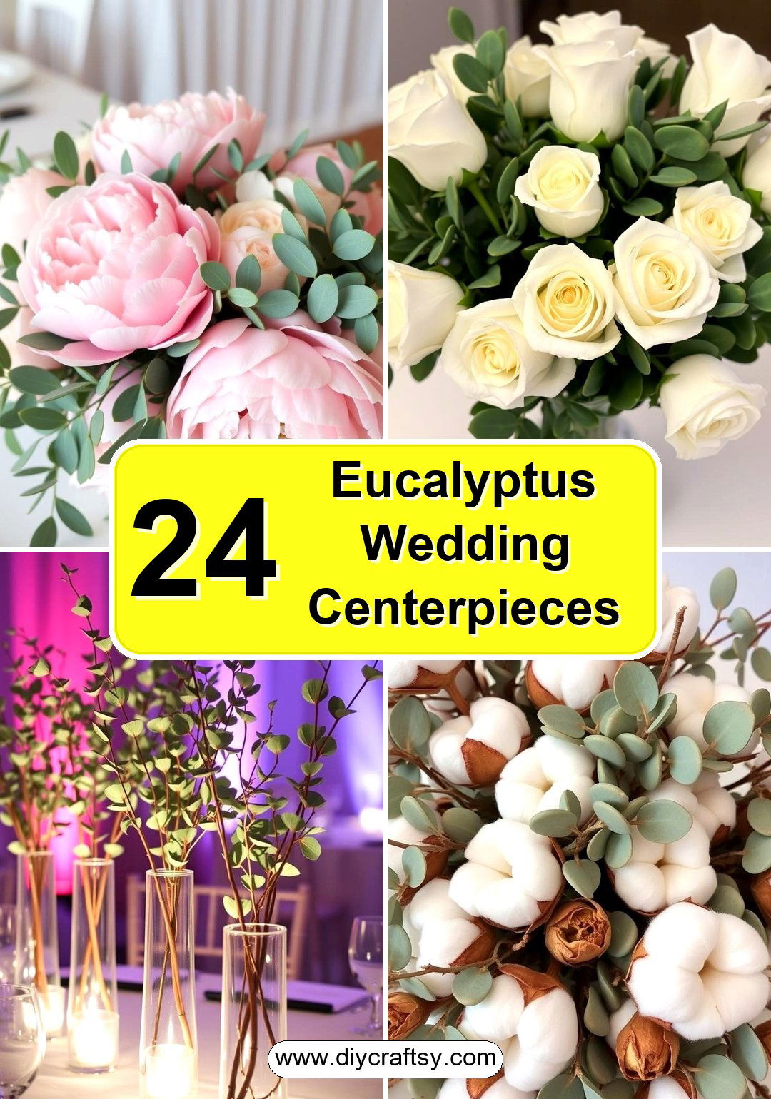 Eucalyptus Wedding Centerpieces